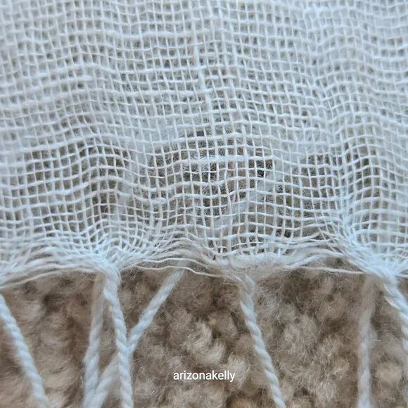 Linen Scarf PALE BLUE - Picture 6 of 14